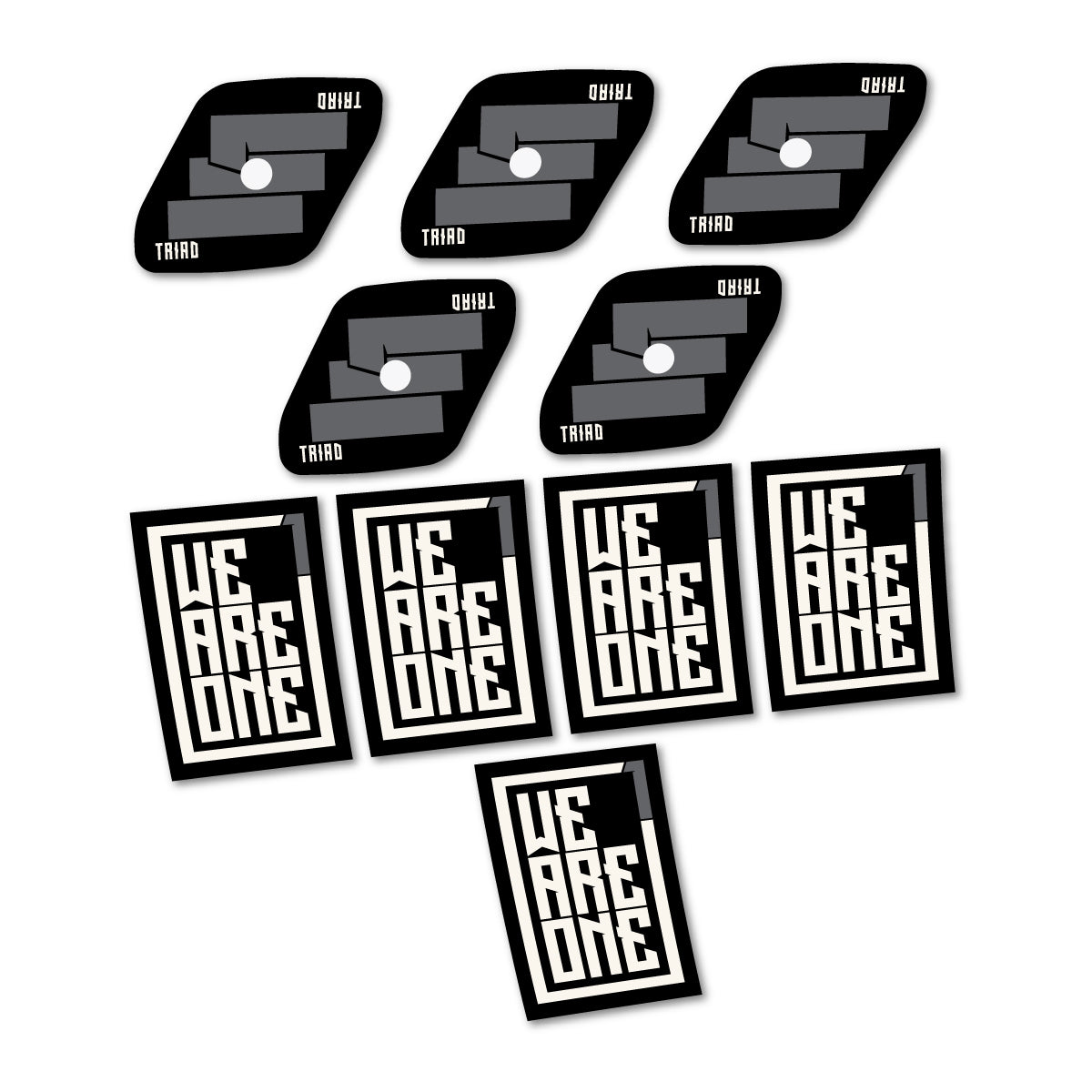 Stickers compatibles We Are One Triad pour jantes VTT 29" – autocollants vinyle - Blanc Cassé
