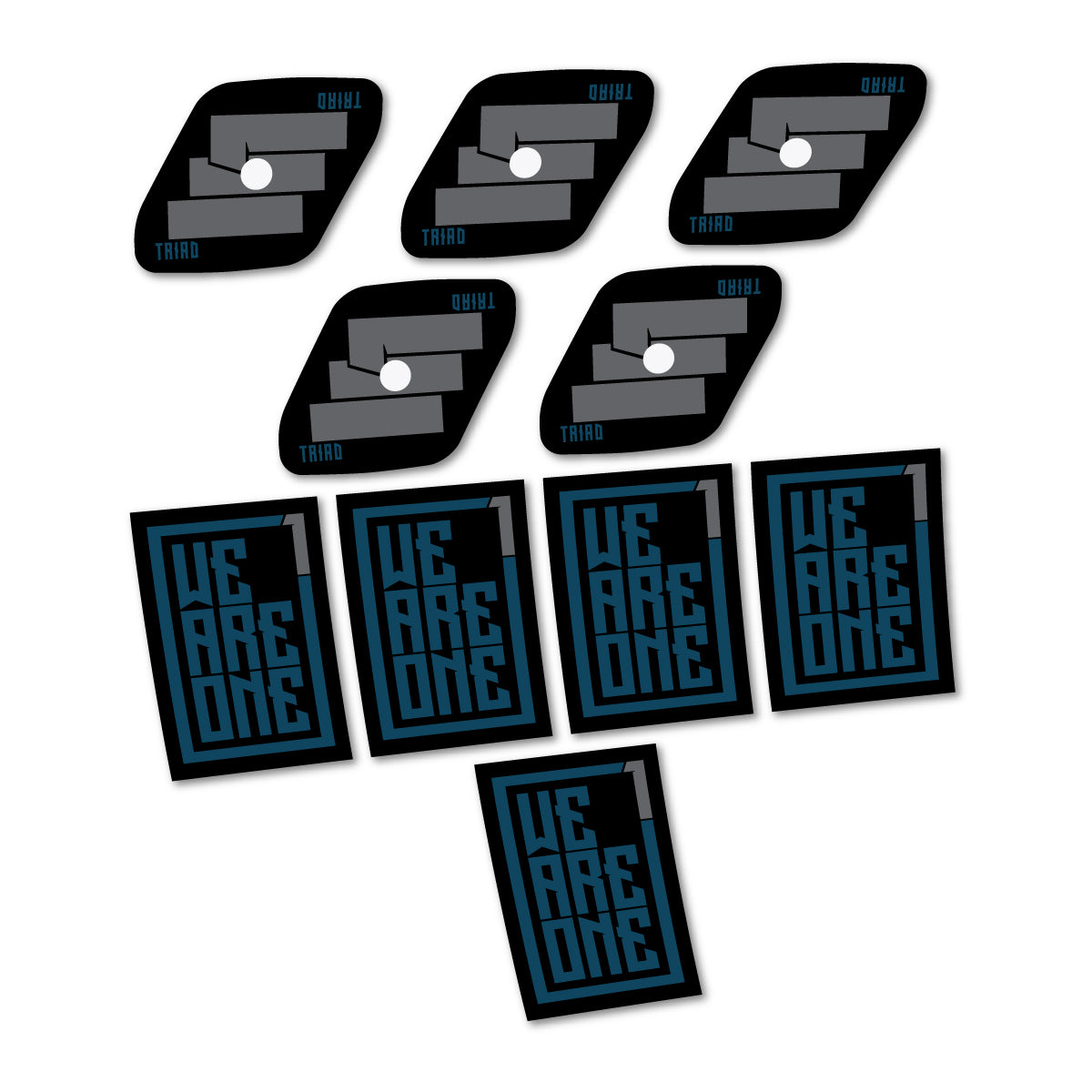 Stickers compatibles We Are One Triad pour jantes VTT 29" – autocollants vinyle - Bleu Lac Foncé