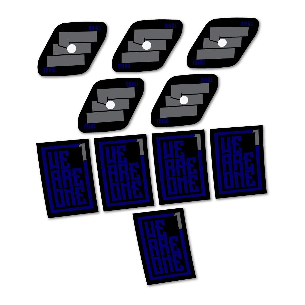 Stickers compatibles We Are One Triad pour jantes VTT 29" – autocollants vinyle - Bleu Scandinave