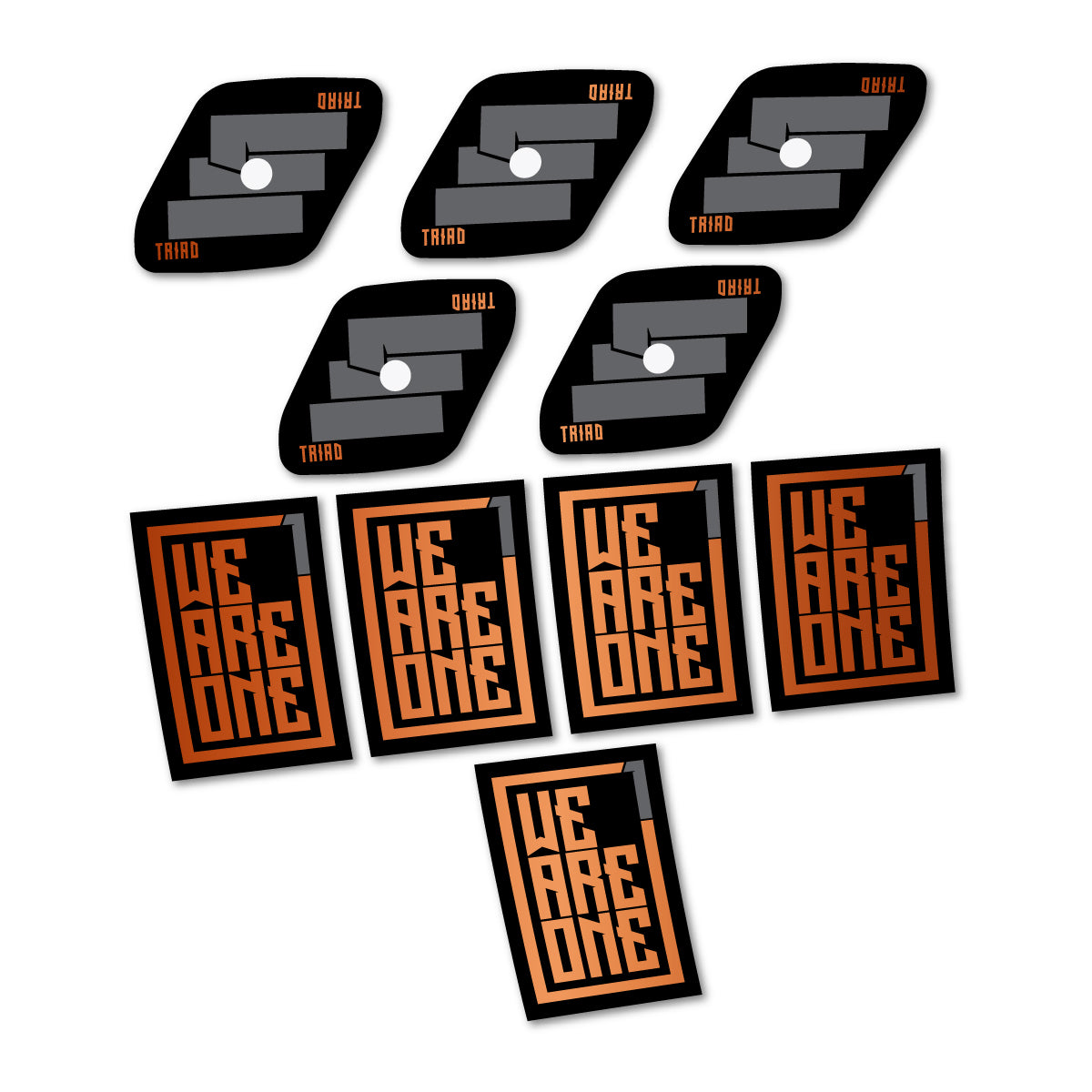 Stickers compatibles We Are One Triad pour jantes VTT 29" – autocollants vinyle - Bronze