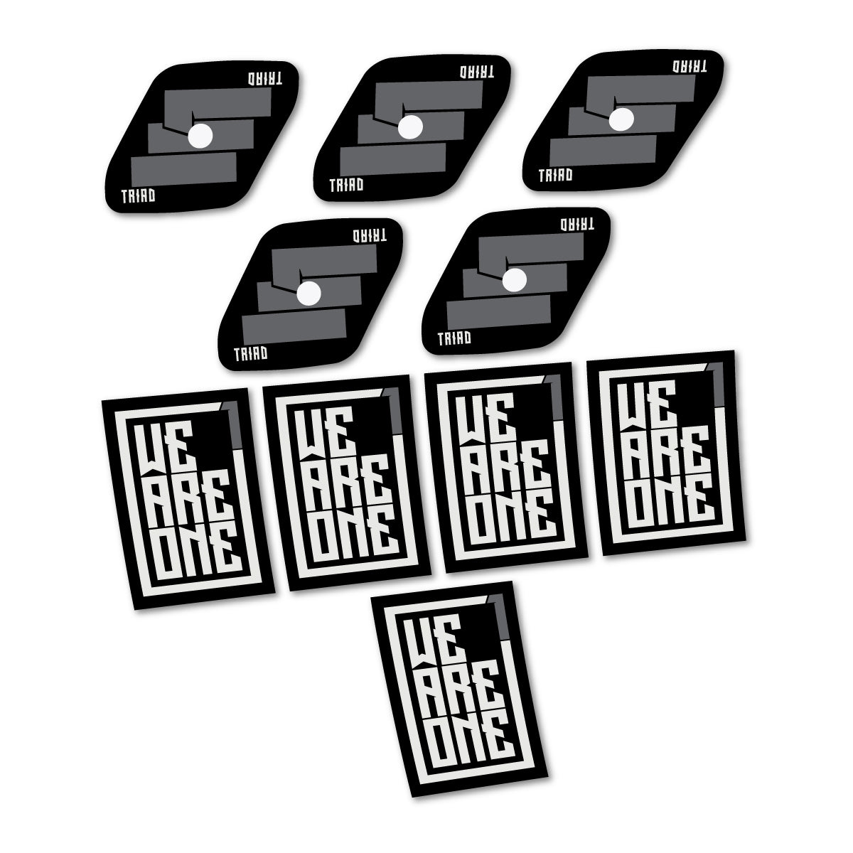 Stickers compatibles We Are One Triad pour jantes VTT 29" – autocollants vinyle - Gris Perle