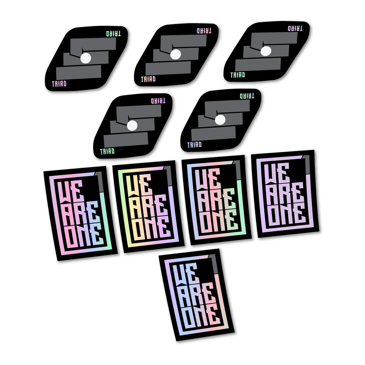 Stickers compatibles We Are One Triad pour jantes VTT 29" – autocollants vinyle - Holographique