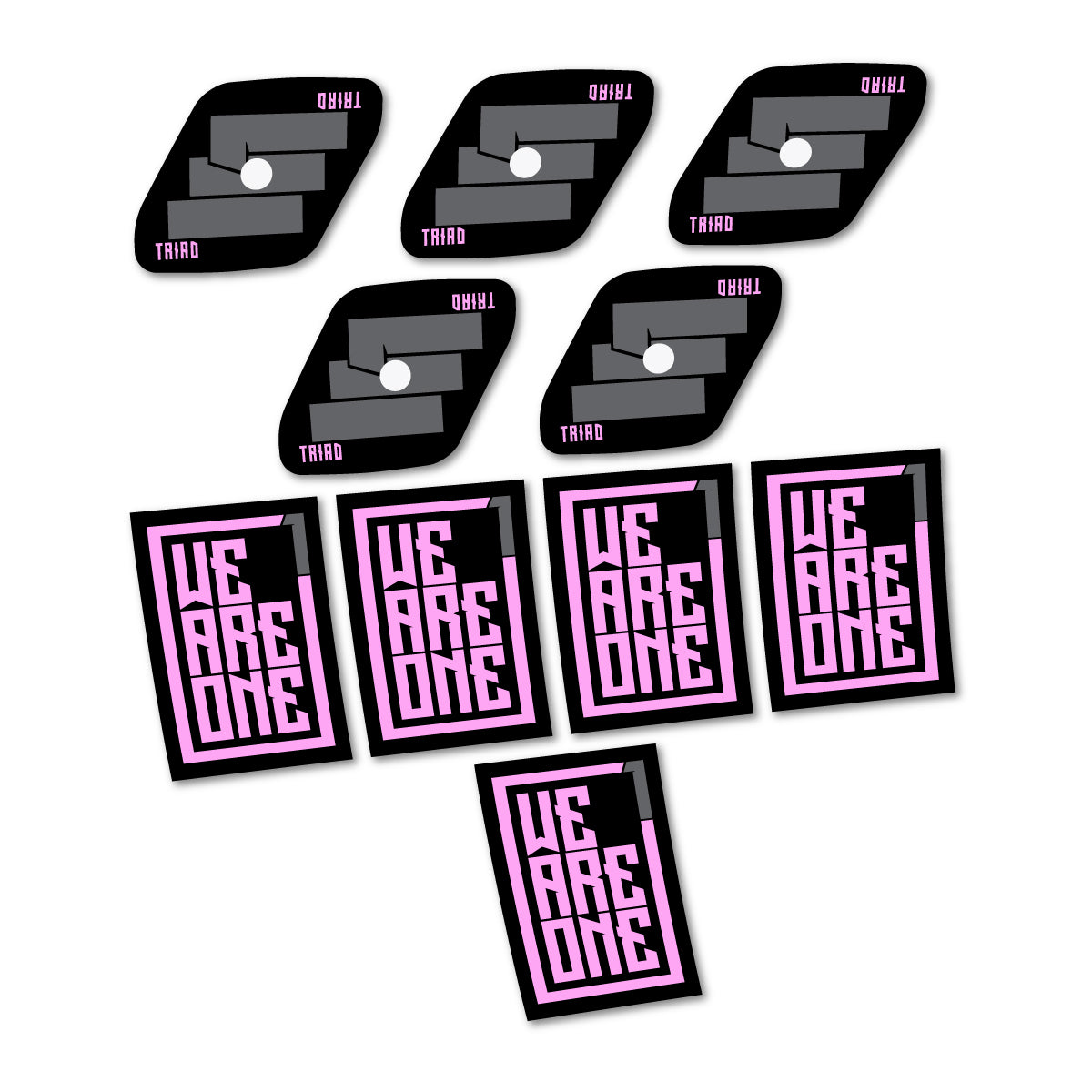 Stickers compatibles We Are One Triad pour jantes VTT 29" – autocollants vinyle - Lilas Clair