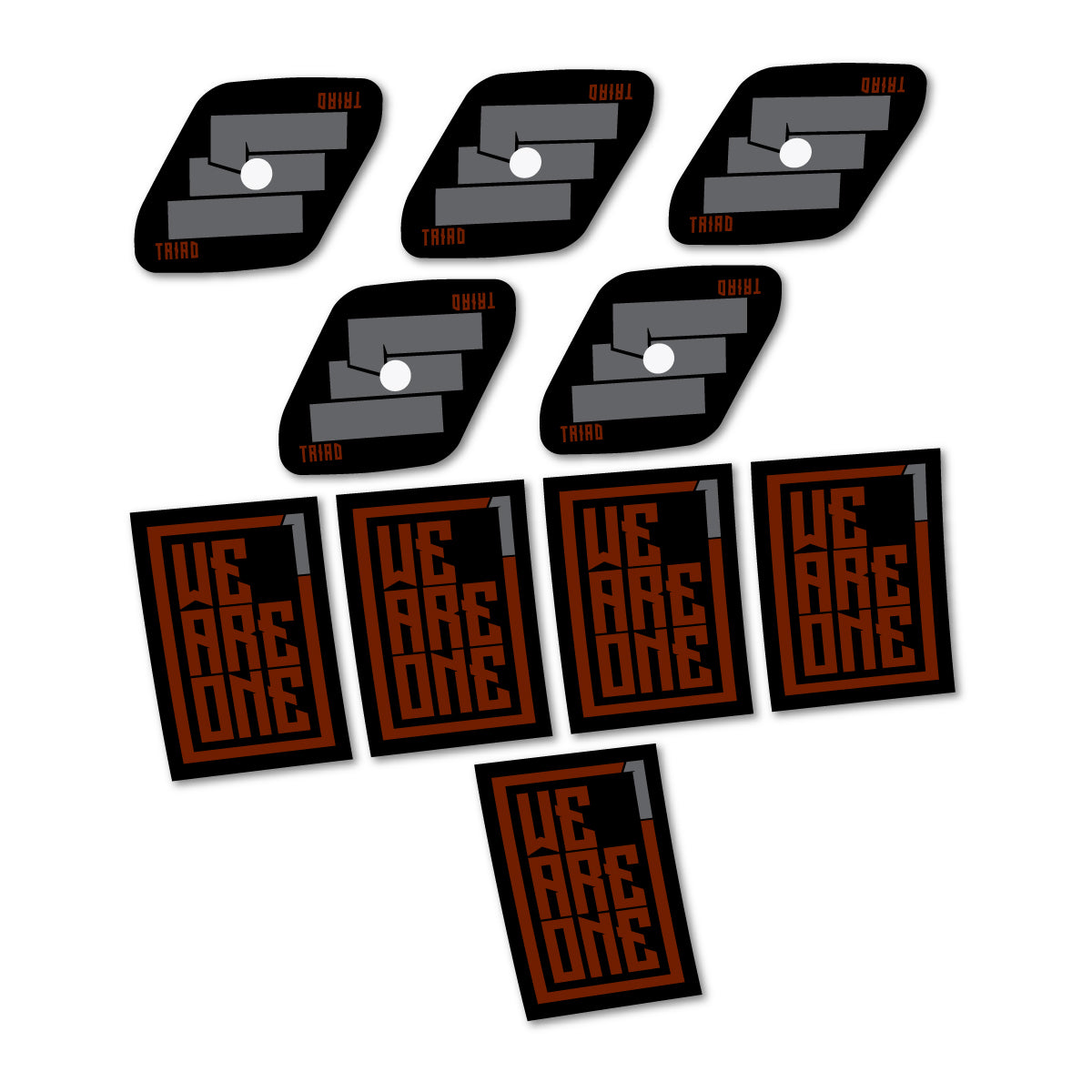 Stickers compatibles We Are One Triad pour jantes VTT 29" – autocollants vinyle - Marron