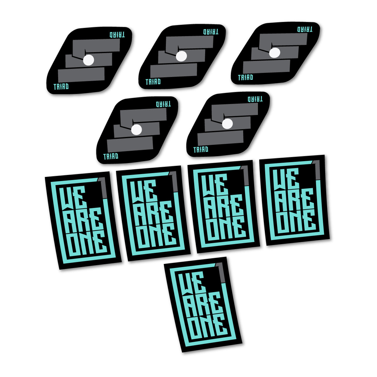 Stickers compatibles We Are One Triad pour jantes VTT 29" – autocollants vinyle - Turquoise Clair