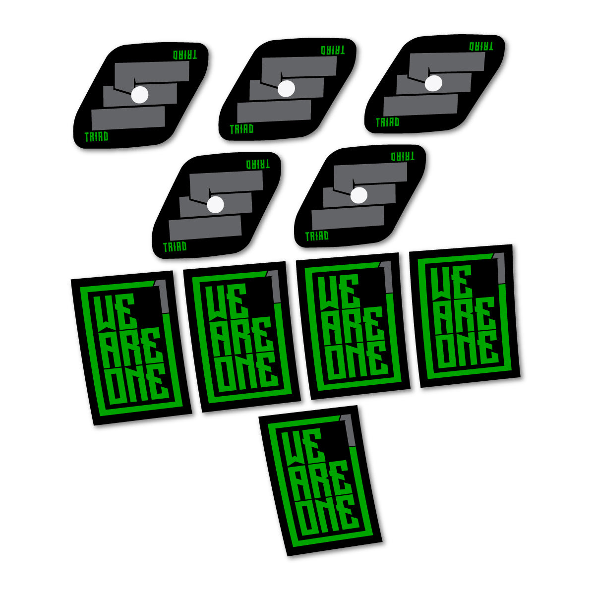 Stickers compatibles We Are One Triad pour jantes VTT 29" – autocollants vinyle - Vert