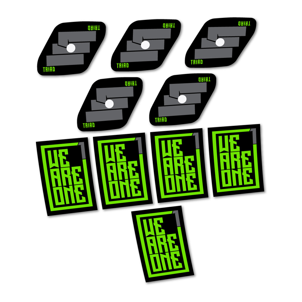 Stickers compatibles We Are One Triad pour jantes VTT 29" – autocollants vinyle - Vert Pistache