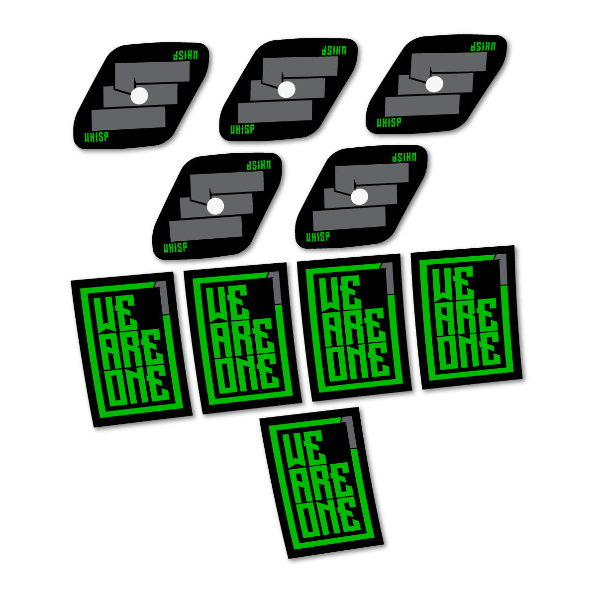 Stickers compatibles We Are One Whisp pour jantes VTT 29" – autocollants vinyle - Vert Herbe