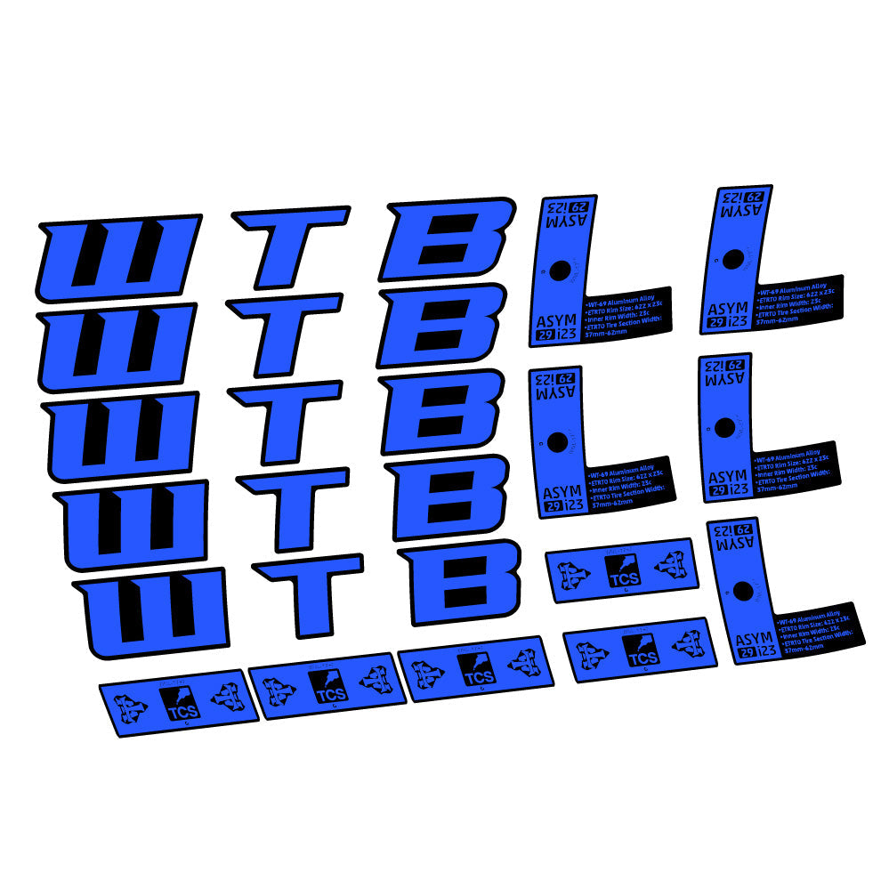Stickers WTB ASYM i23 compatibles - Autocollants roue vélo VTT