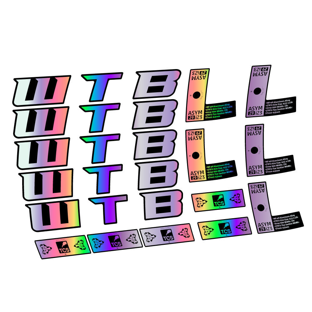 Stickers WTB ASYM i23 compatibles Autocollants roues VTT 29"
