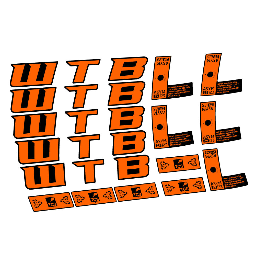 Stickers WTB ASYM i23 compatibles Autocollants roues VTT 29"