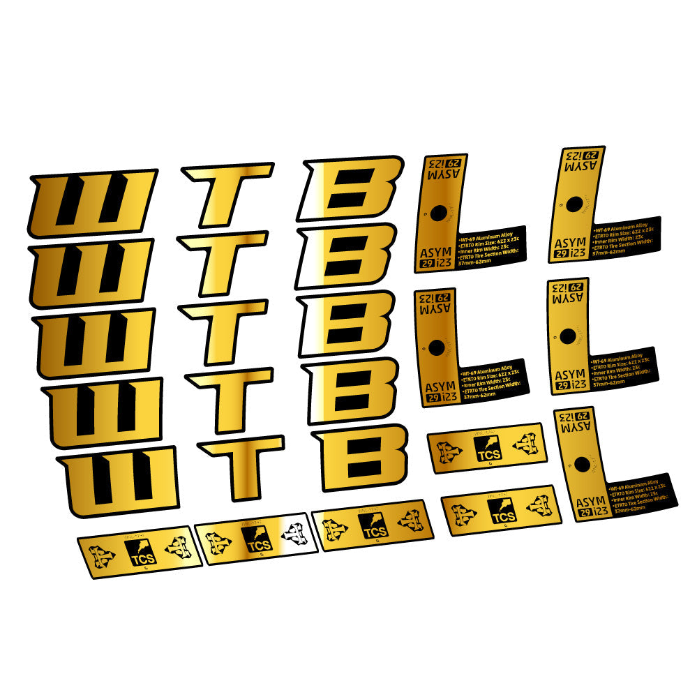 Stickers WTB ASYM i23 compatibles Autocollants roues VTT 29"