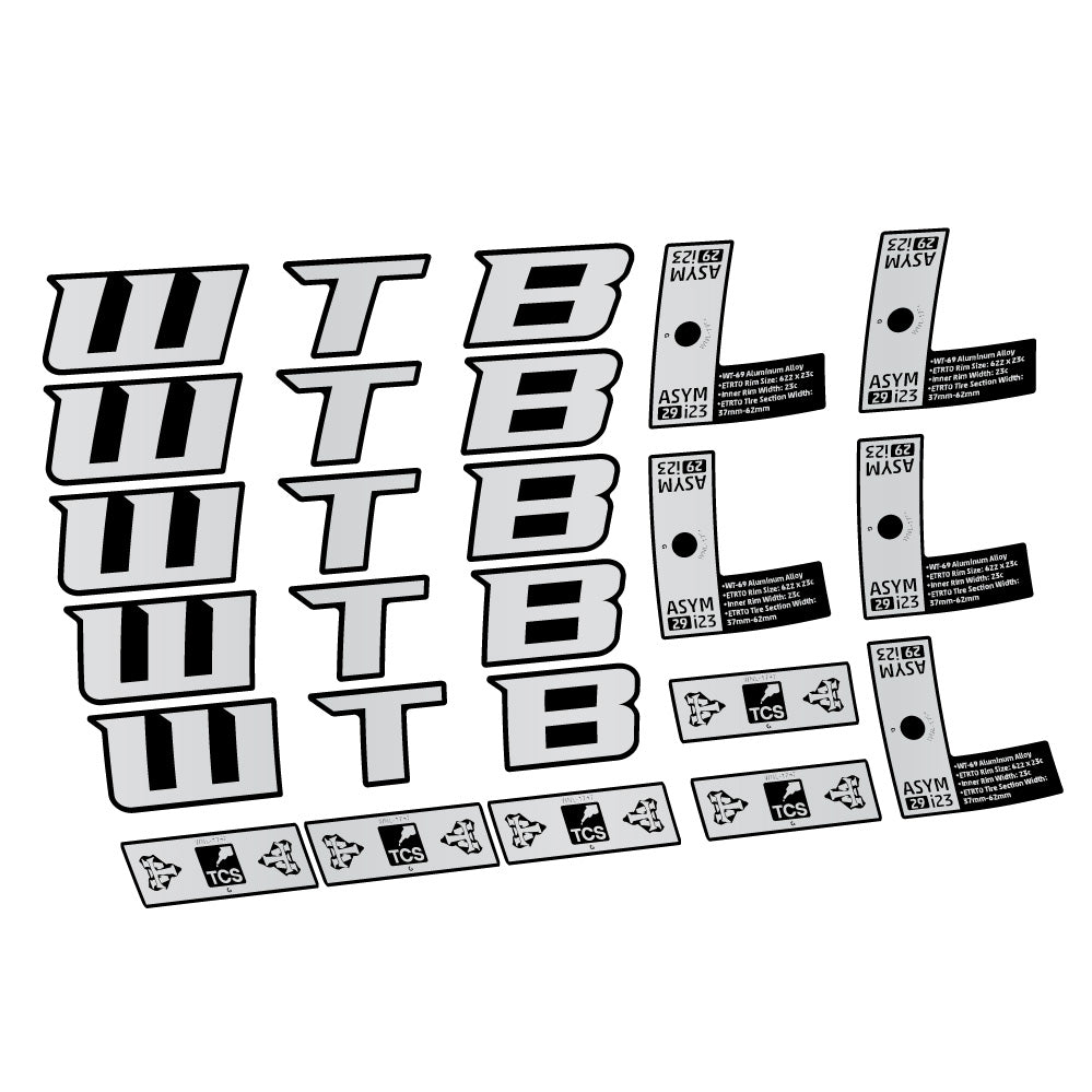 Stickers WTB ASYM i23 compatibles Autocollants roues VTT 29"