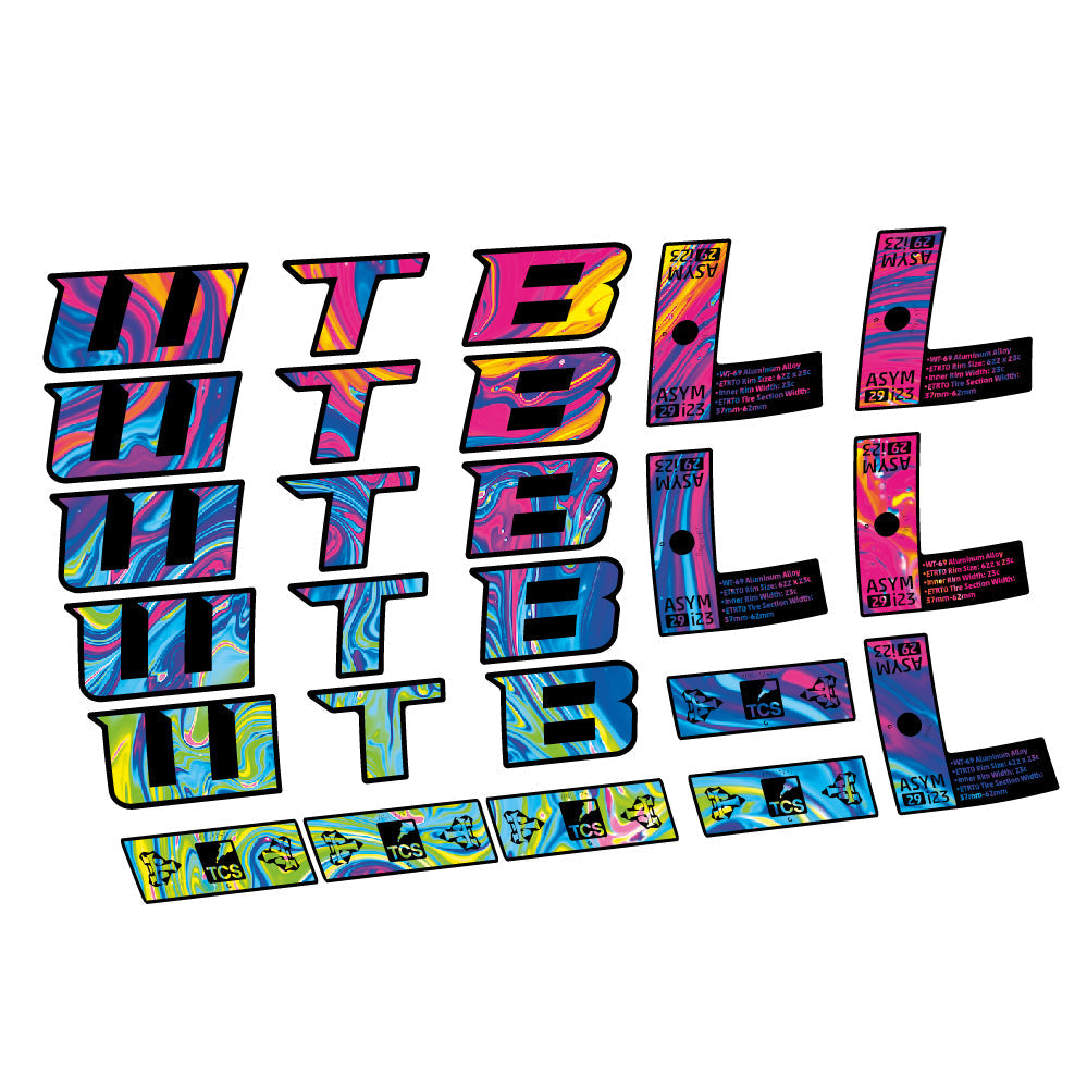 Stickers WTB ASYM i23 compatibles Autocollants roues VTT 29"