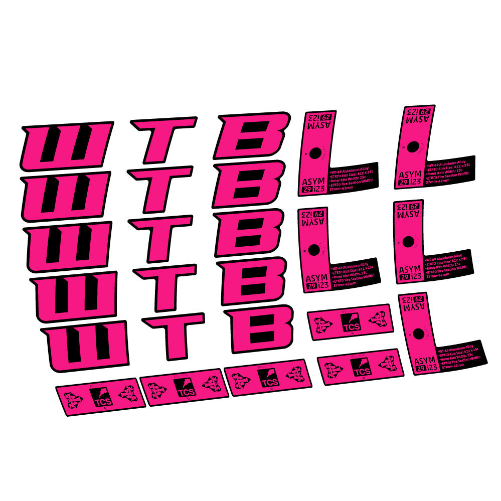 Stickers WTB ASYM i23 compatibles Autocollants roues VTT 29"