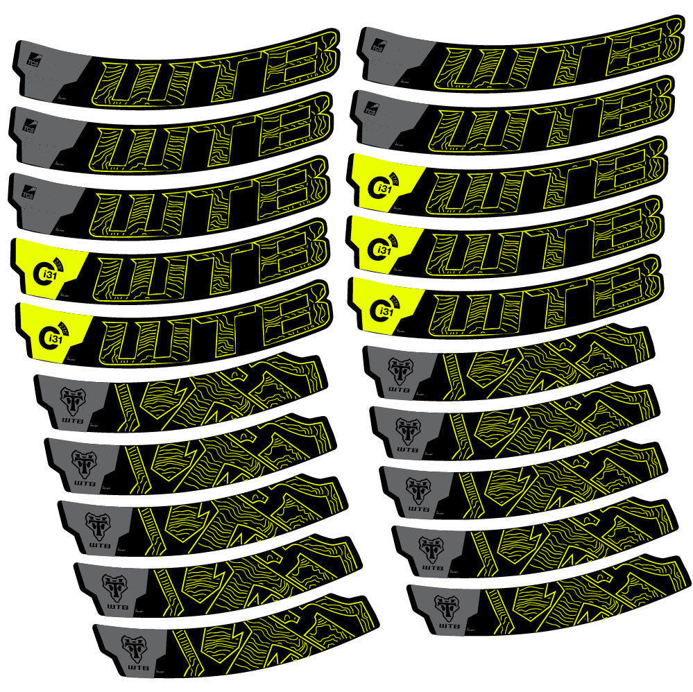 Stickers WTB Ci31 Carbon compatibles Autocollants roues VTT 29"