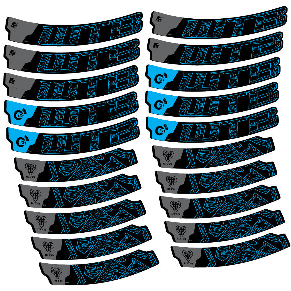 Stickers WTB Ci31 Carbon compatibles Autocollants roues VTT 29"
