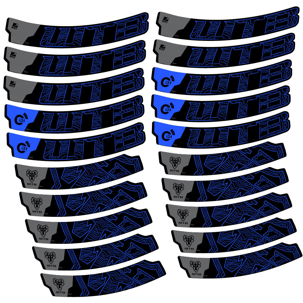 Stickers WTB Ci31 Carbon compatibles - Autocollants roue vélo VTT