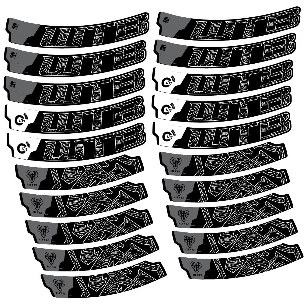 Stickers WTB Ci31 Carbon compatibles - Autocollants roue vélo VTT