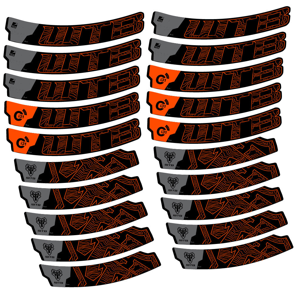 Stickers WTB Ci31 Carbon compatibles Autocollants roues VTT 29"