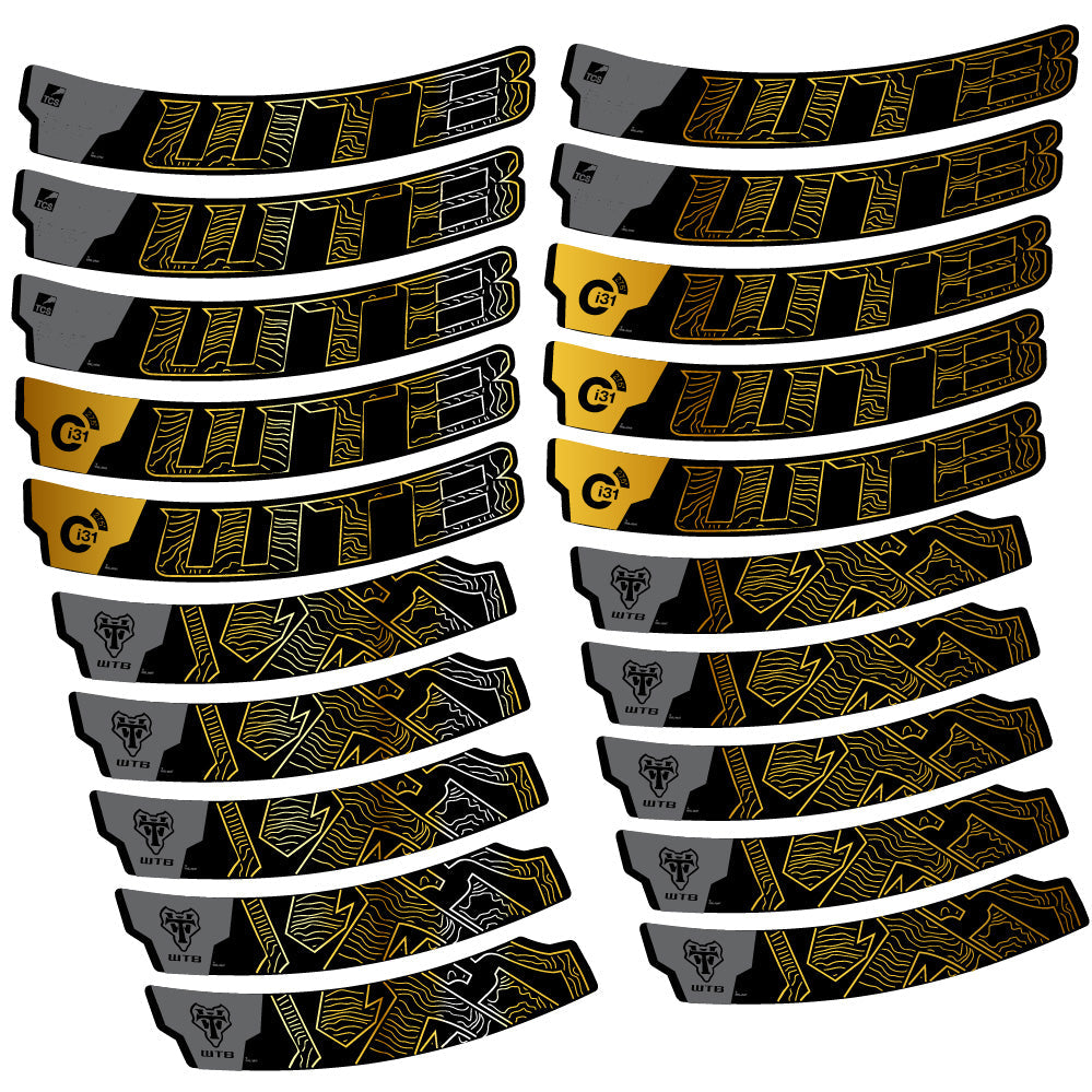 Stickers WTB Ci31 Carbon compatibles - Autocollants roue vélo VTT