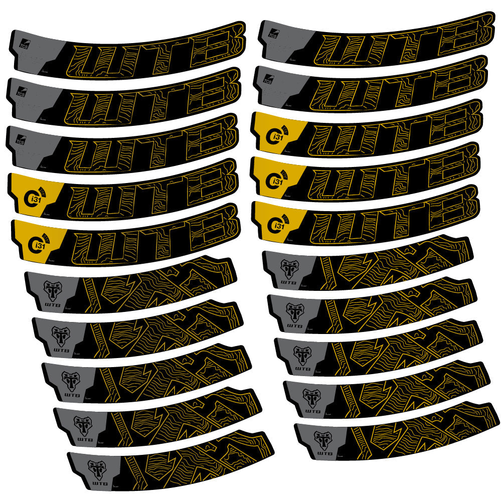 Stickers WTB Ci31 Carbon compatibles Autocollants roues VTT 29"