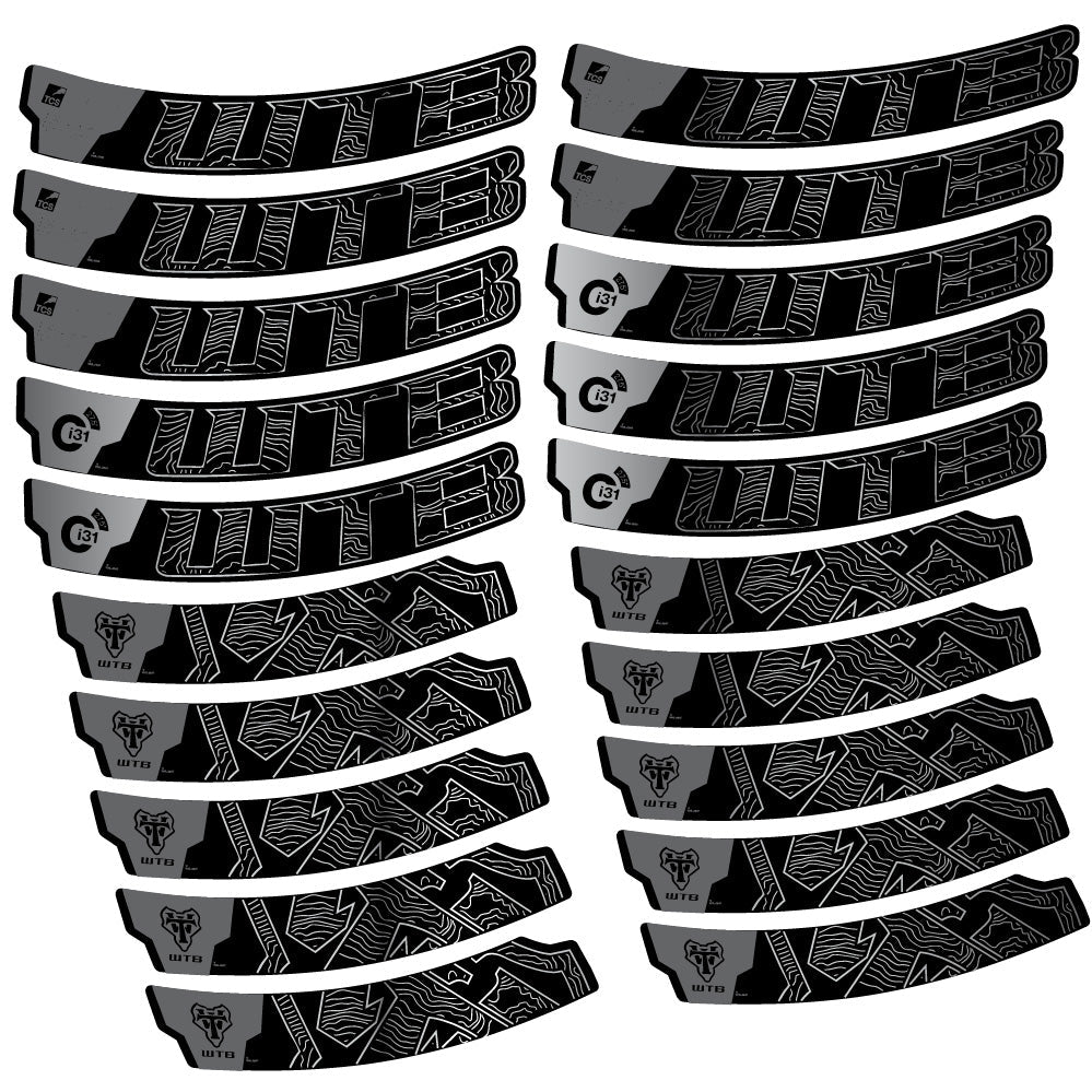 Stickers WTB Ci31 Carbon compatibles - Autocollants roue vélo VTT