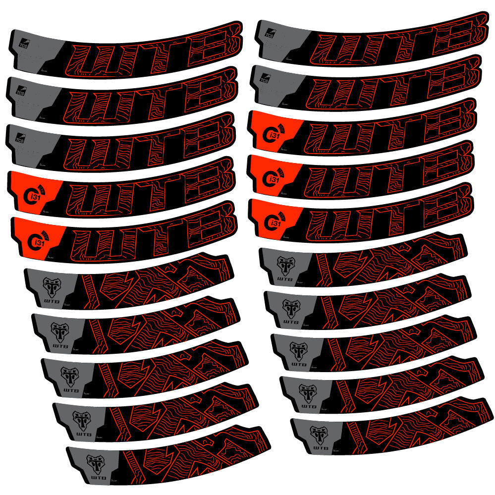 Stickers WTB Ci31 Carbon compatibles Autocollants roues VTT 29"