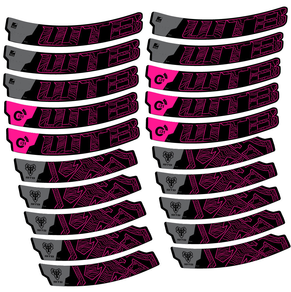 Stickers WTB Ci31 Carbon compatibles - Autocollants roue vélo VTT