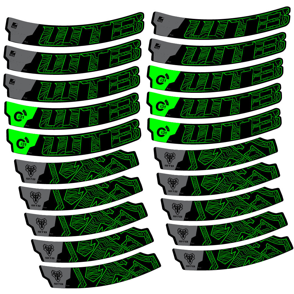 Stickers WTB Ci31 Carbon compatibles Autocollants roues VTT 29"