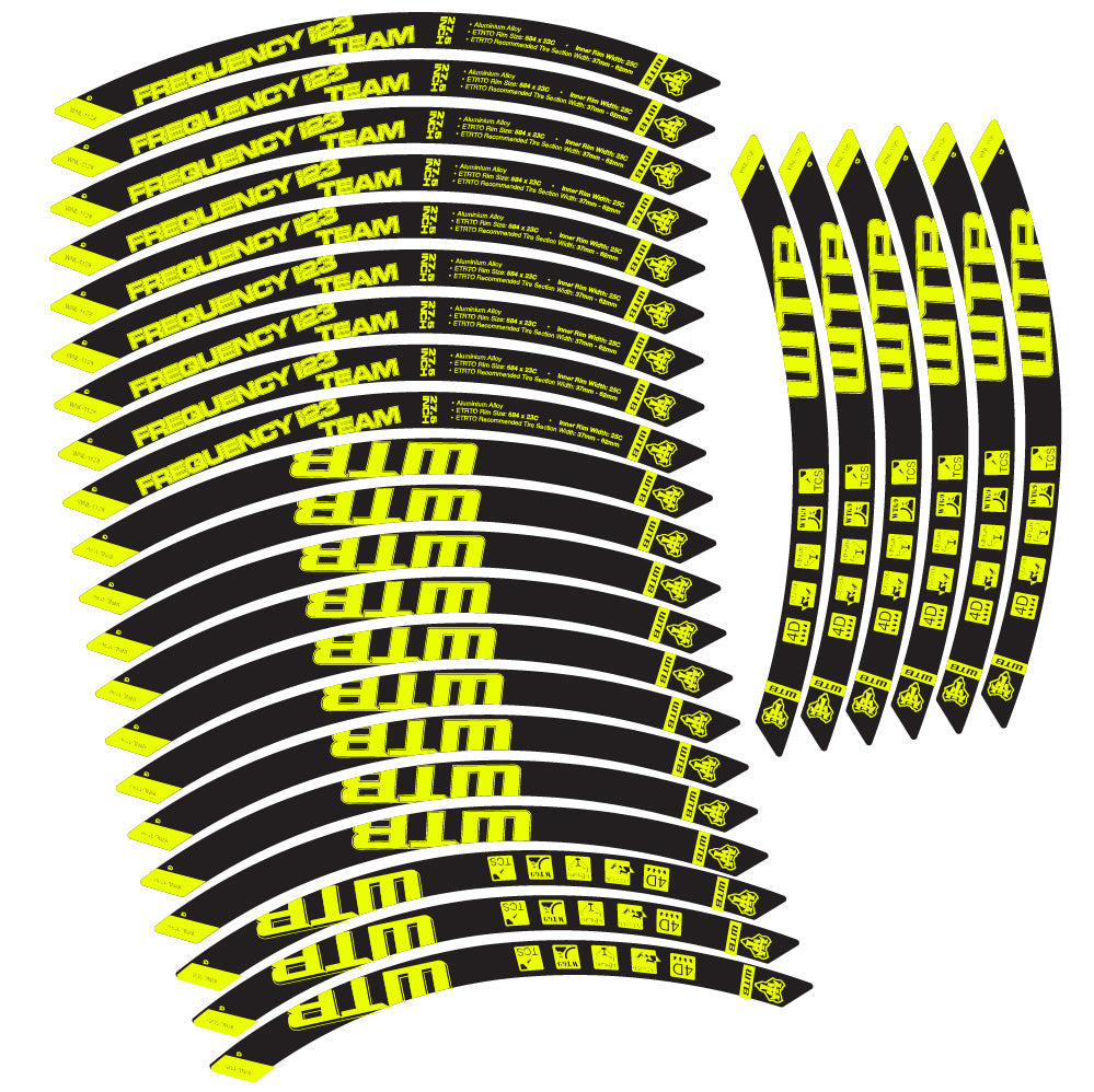 Stickers WTB Frequency i23 Team compatibles Autocollants roues VTT 29"