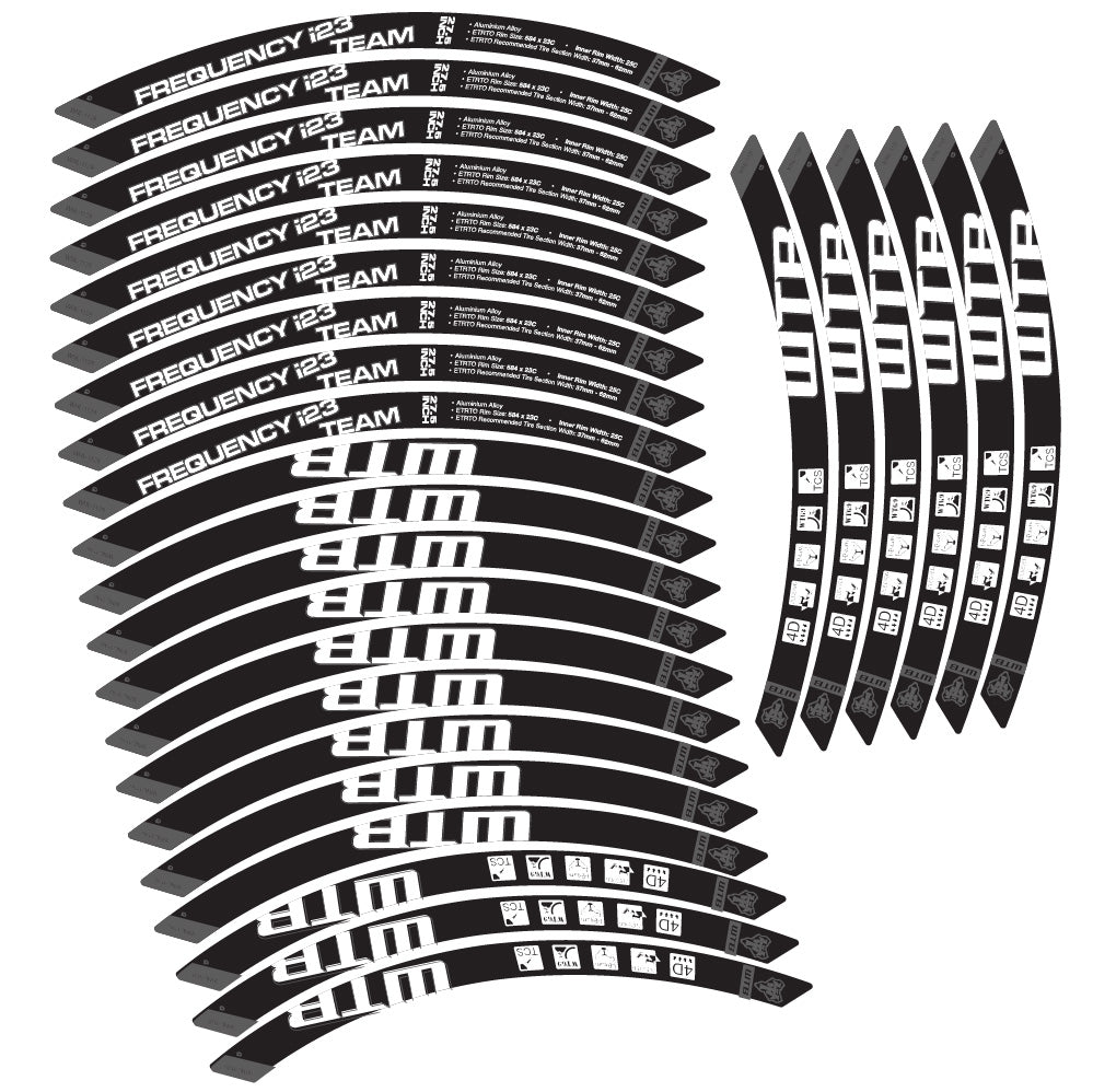 Stickers WTB Frequency i23 Team compatibles Autocollants roues VTT 29"