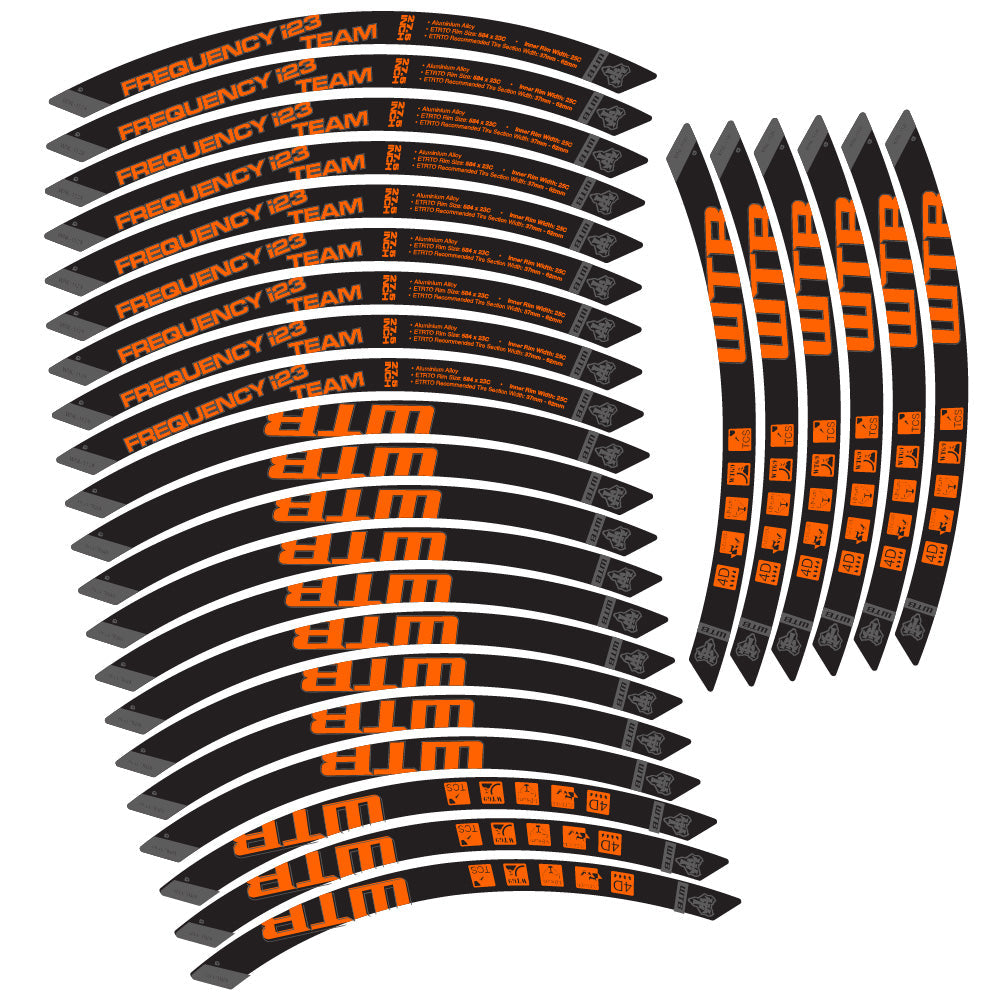 Stickers WTB Frequency i23 Team compatibles Autocollants roues VTT 29"