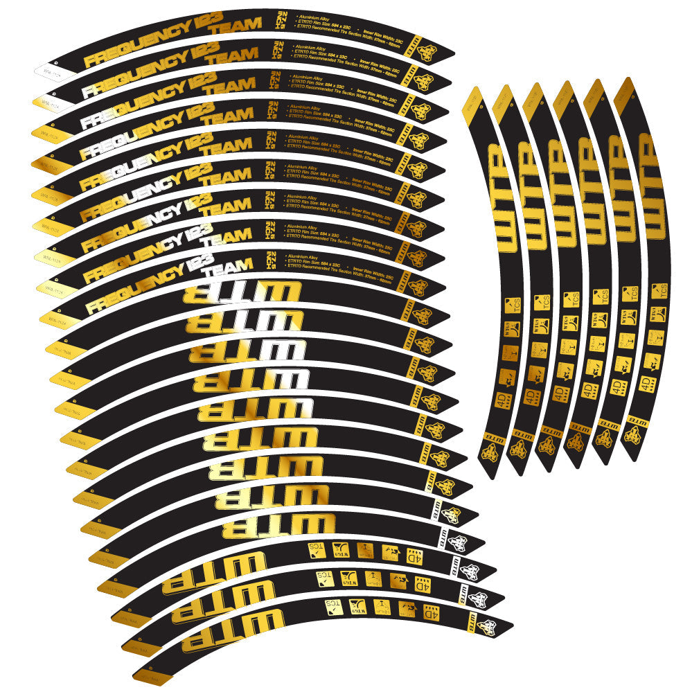 Stickers WTB Frequency i23 Team compatibles Autocollants roues VTT 29"