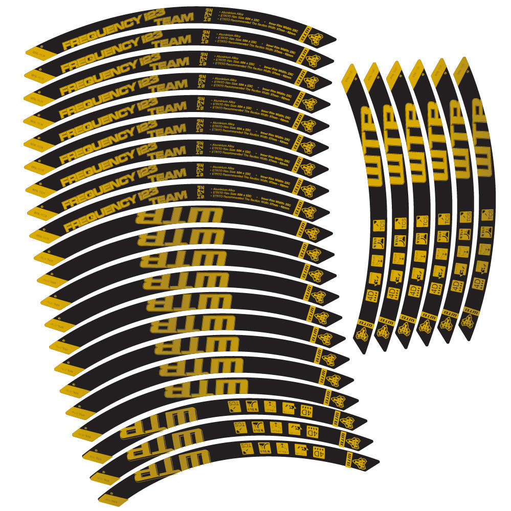 Stickers WTB Frequency i23 Team compatibles - Autocollants roue vélo VTT