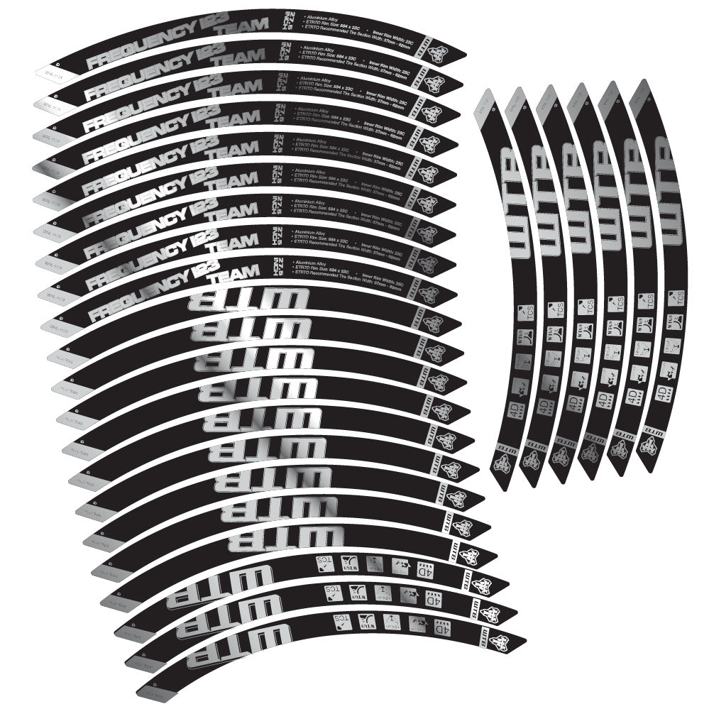 Stickers WTB Frequency i23 Team compatibles Autocollants roues VTT 29"