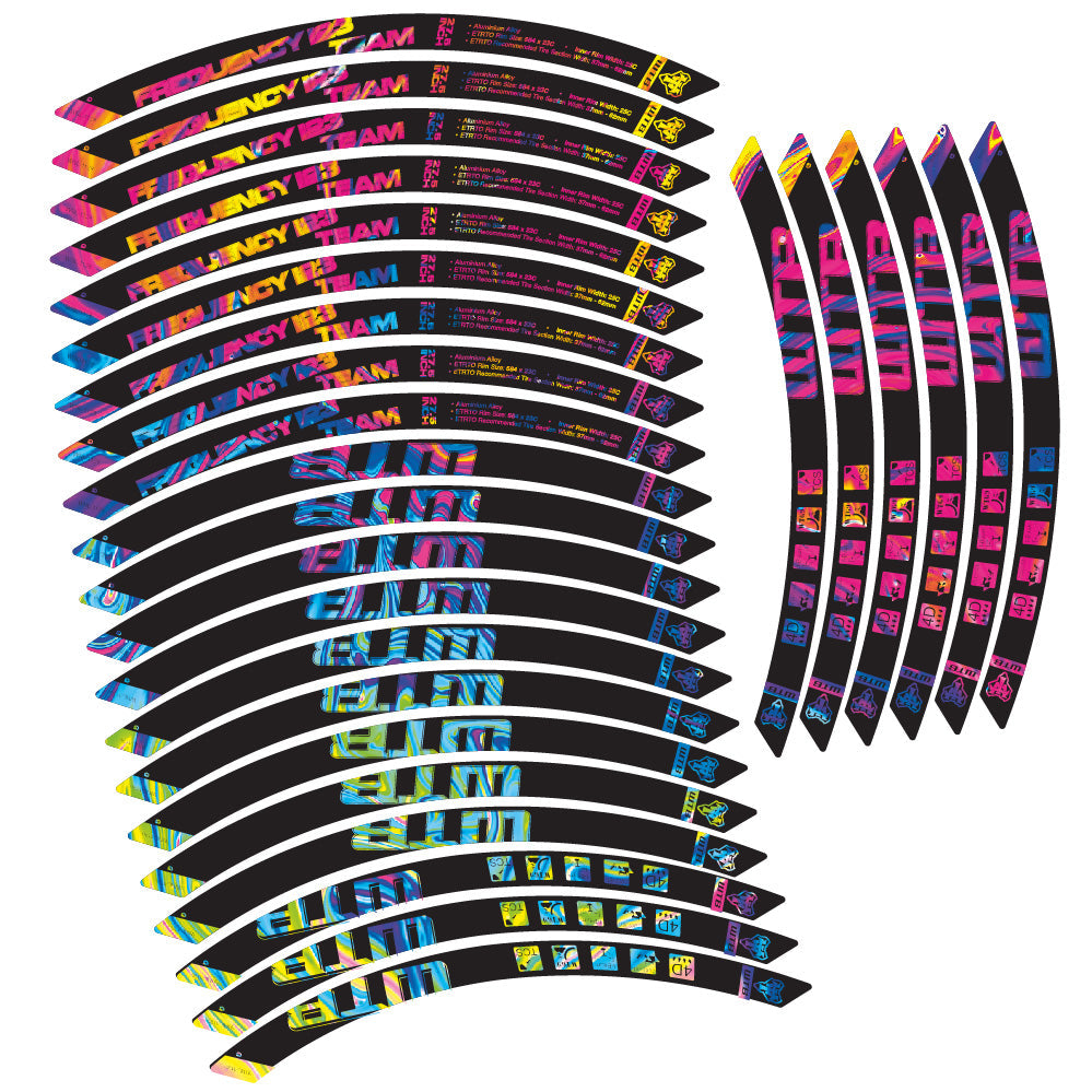 Stickers WTB Frequency i23 Team compatibles - Autocollants roue vélo VTT