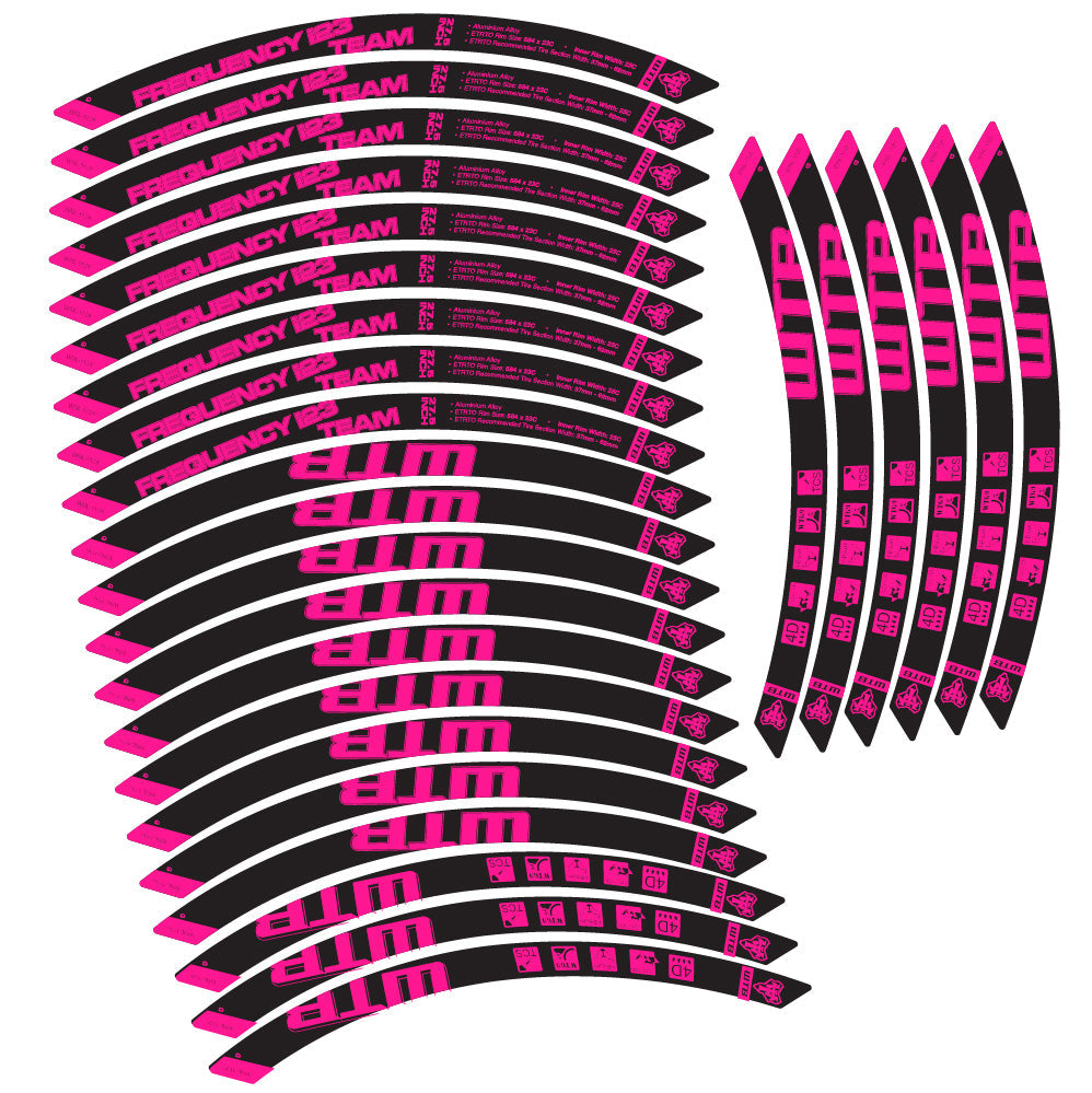 Stickers WTB Frequency i23 Team compatibles Autocollants roues VTT 29"