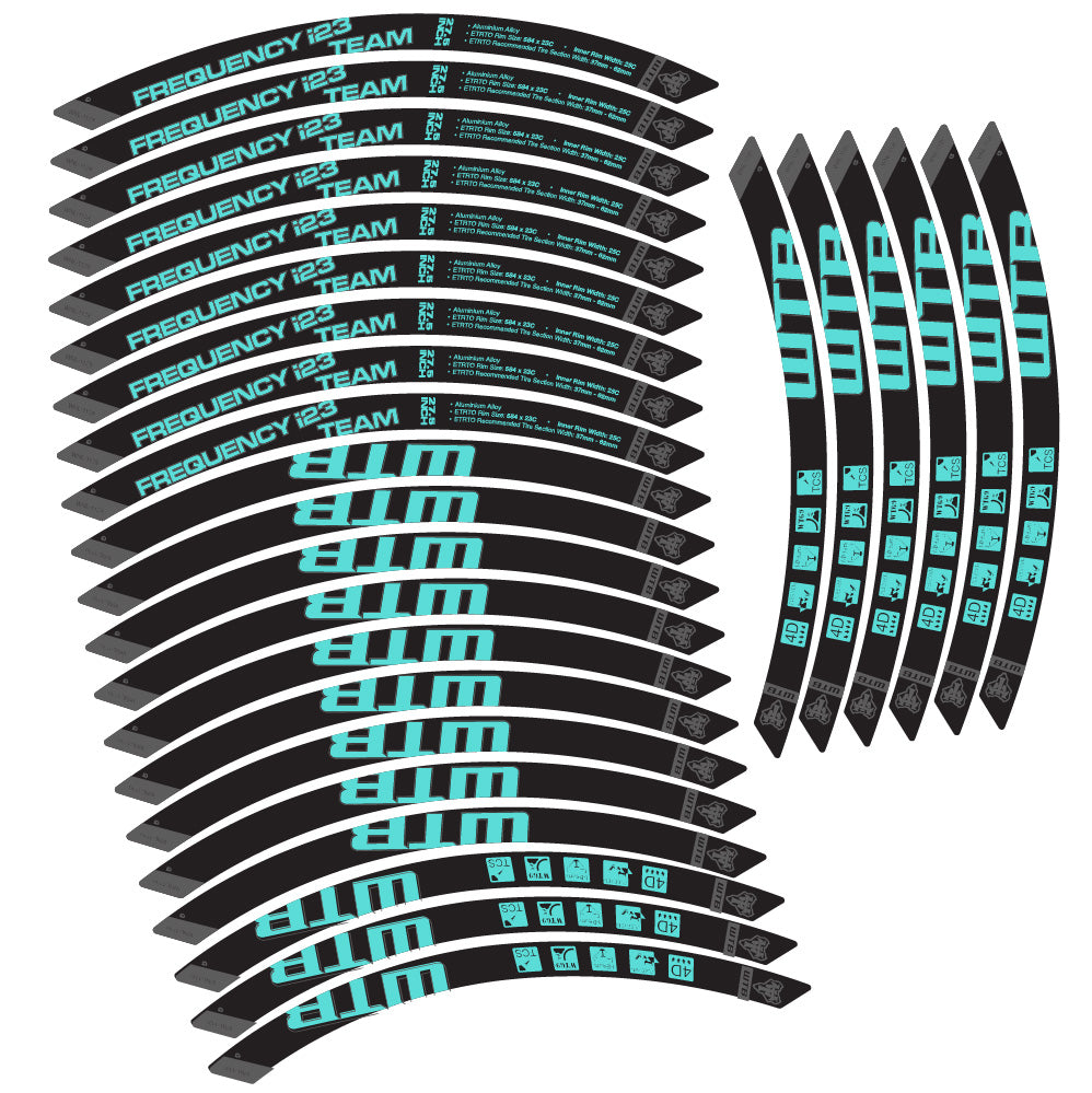 Stickers WTB Frequency i23 Team compatibles Autocollants roues VTT 29"