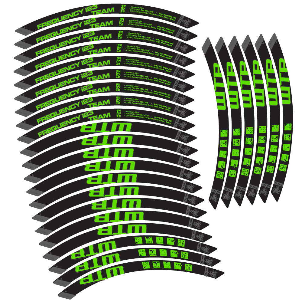 Stickers WTB Frequency i23 Team compatibles - Autocollants roue vélo VTT
