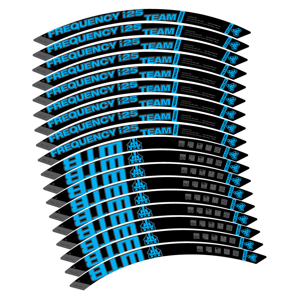 Stickers WTB Frequency i25 Team compatibles - Autocollants roue vélo VTT