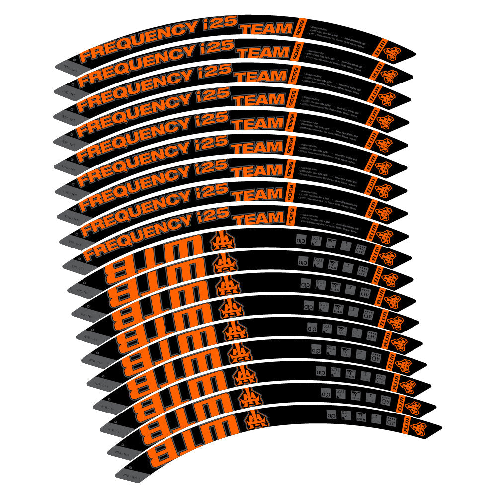 Stickers WTB Frequency i25 Team compatibles - Autocollants roue vélo VTT