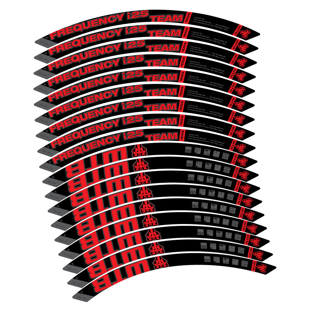 Stickers WTB Frequency i25 Team compatibles - Autocollants roue vélo VTT