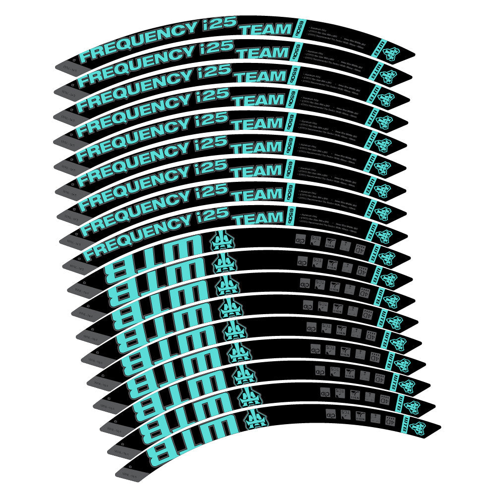 Stickers WTB Frequency i25 Team compatibles - Autocollants roue vélo VTT