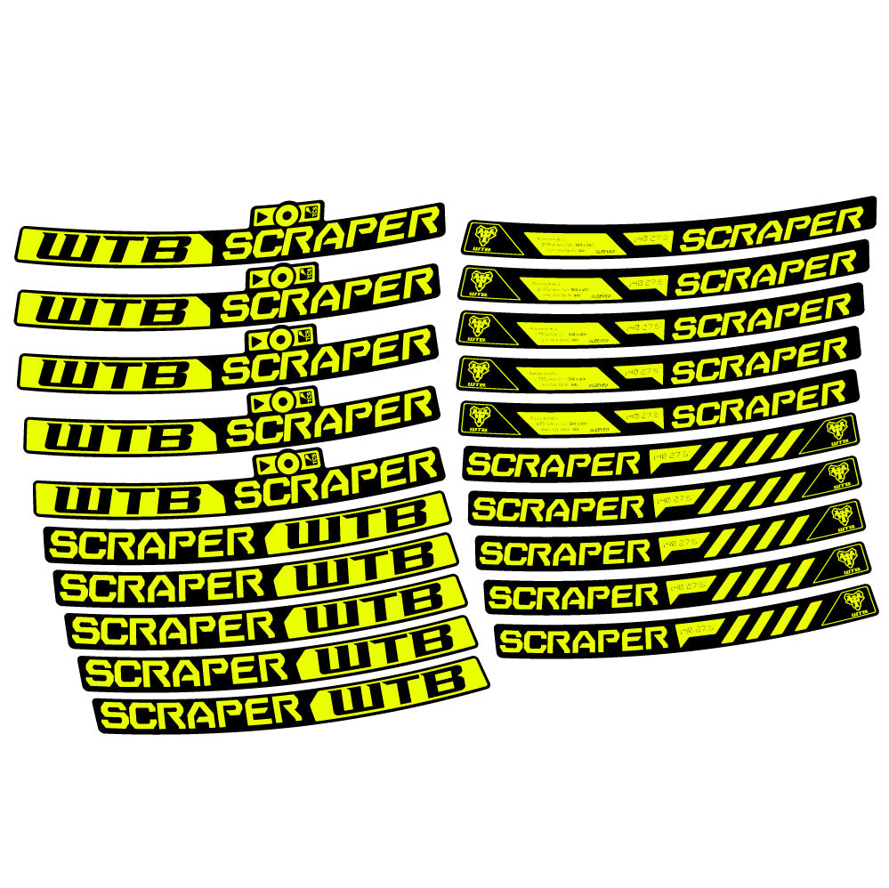 Stickers WTB Scraper i40 compatibles - Autocollants roue vélo VTT