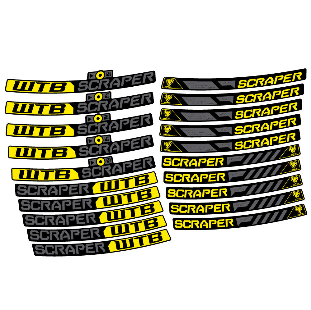 Stickers WTB Scraper i40 compatibles - Autocollants roue vélo VTT