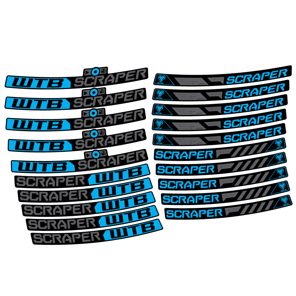 Stickers WTB Scraper i40 compatibles - Autocollants roue vélo VTT