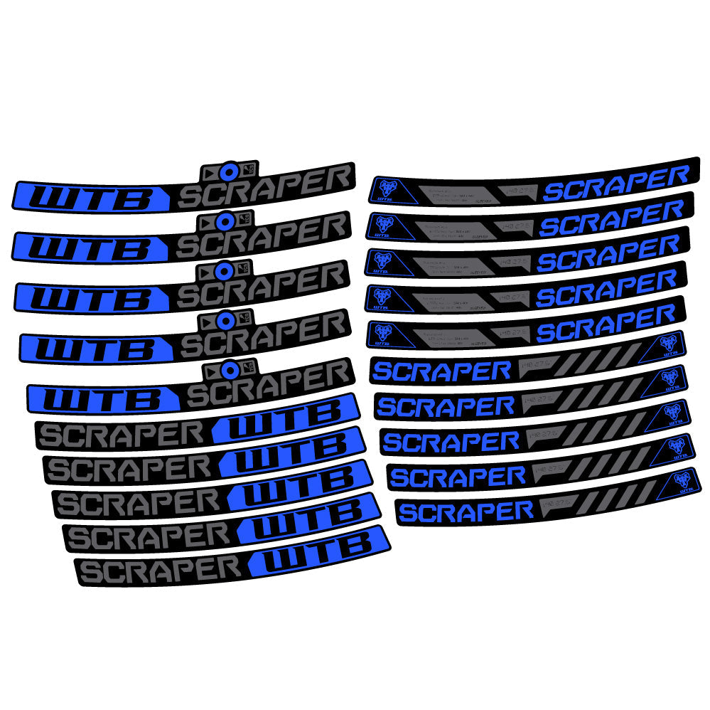 Stickers WTB Scraper i40 compatibles - Autocollants roue vélo VTT