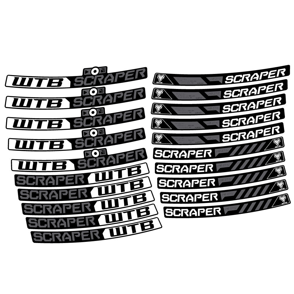 Stickers WTB Scraper i40 compatibles - Autocollants roue vélo VTT
