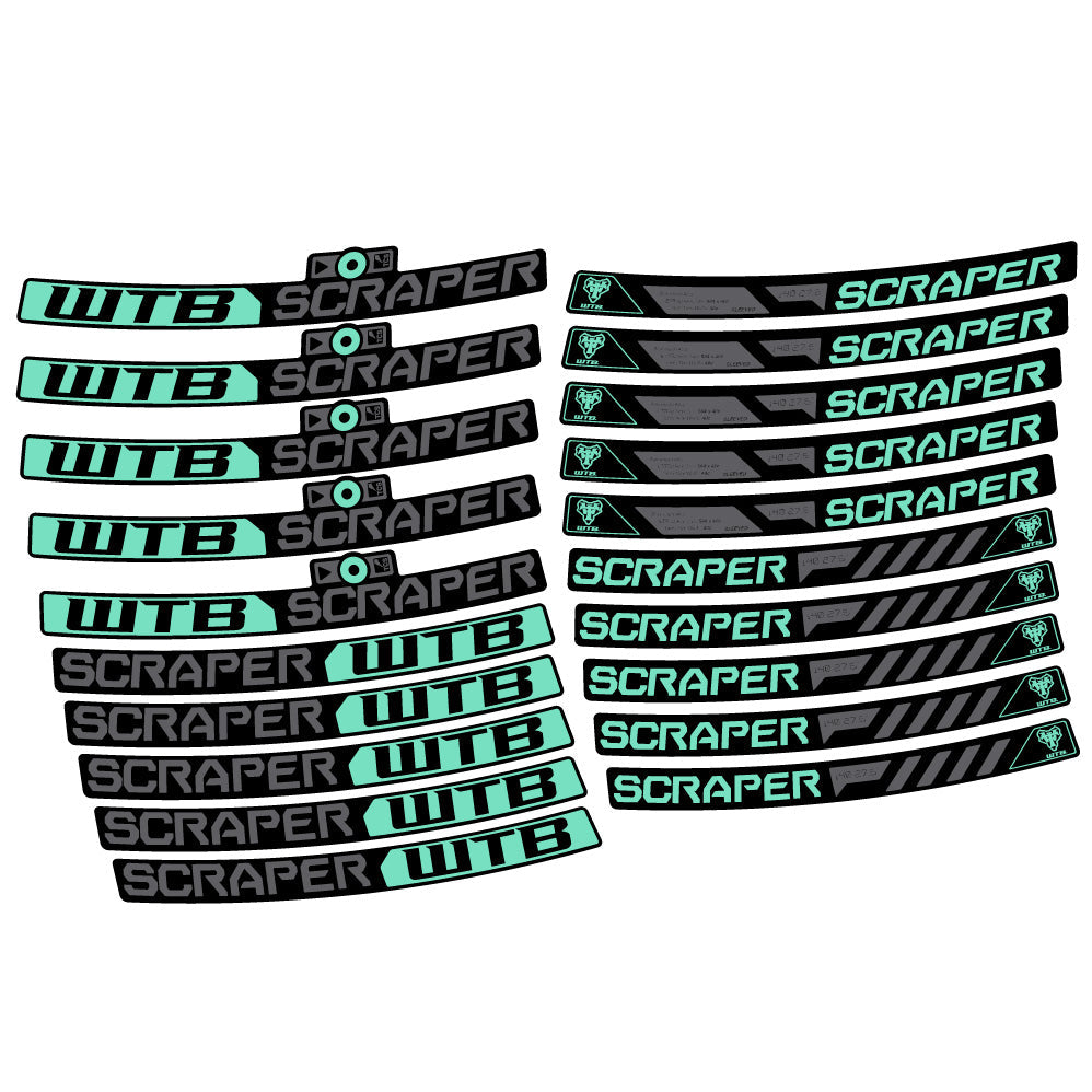 Stickers WTB Scraper i40 compatibles Autocollants roues VTT 29"